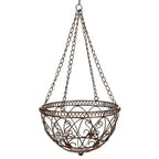 Hängeampel mit Kette Hängekorb Metallampel Blumenampel – Pflanzkorb zum Aufhängen Ø25cm H56cm für Garten Balkon und Terrasse