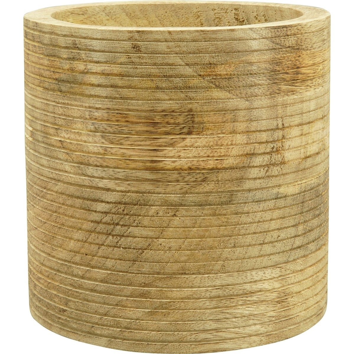 Übertopf Holz "DOST" natur Blumentopf Ø15cm H14,5cm