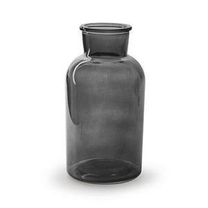 2x Glasflasche Vase smoke Ø10cm H20cm Tischvase Flasche
