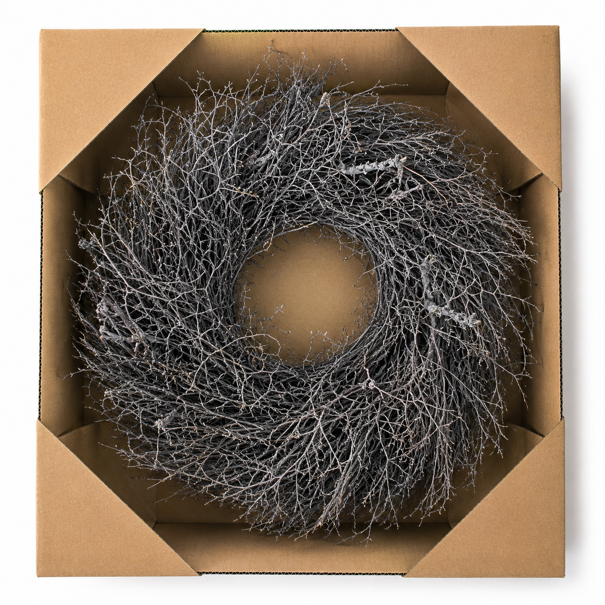 Iron Busch Kranz 35 cm in Anthrazit – Dekorativer Herbstkranz aus Naturmaterial – Türkranz, Wandkranz & Tischdeko – Herbstliche Dekoration