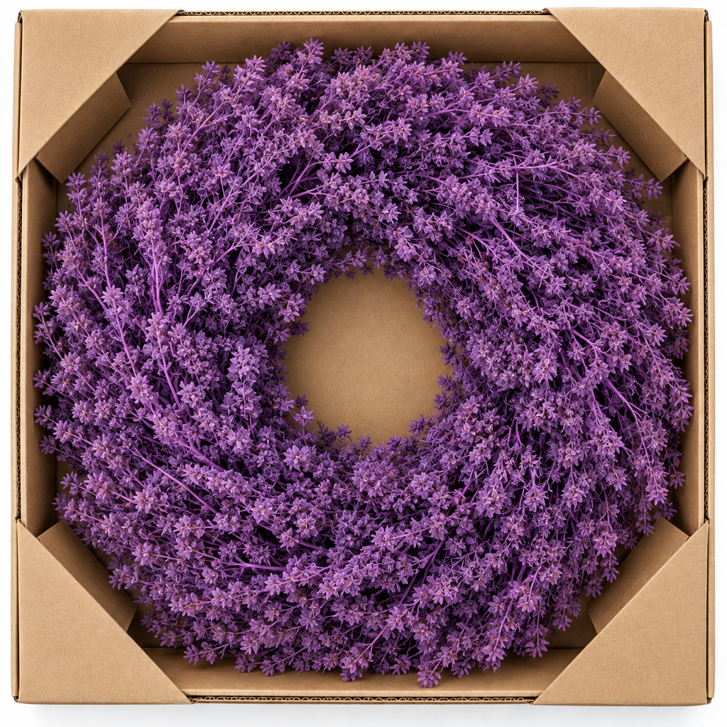 Leinenkraut Kranz 35 cm in Lavendel – Dekorativer Herbstkranz aus Naturmaterial – Türkranz, Wandkranz & Tischdeko – Herbstliche Dekoration (Kopie)