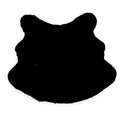 Fellteppich Kunstfell Schwarz 60 x 90 cm – Flauschiger Teppich für Wohnbereich & Schlafzimmer