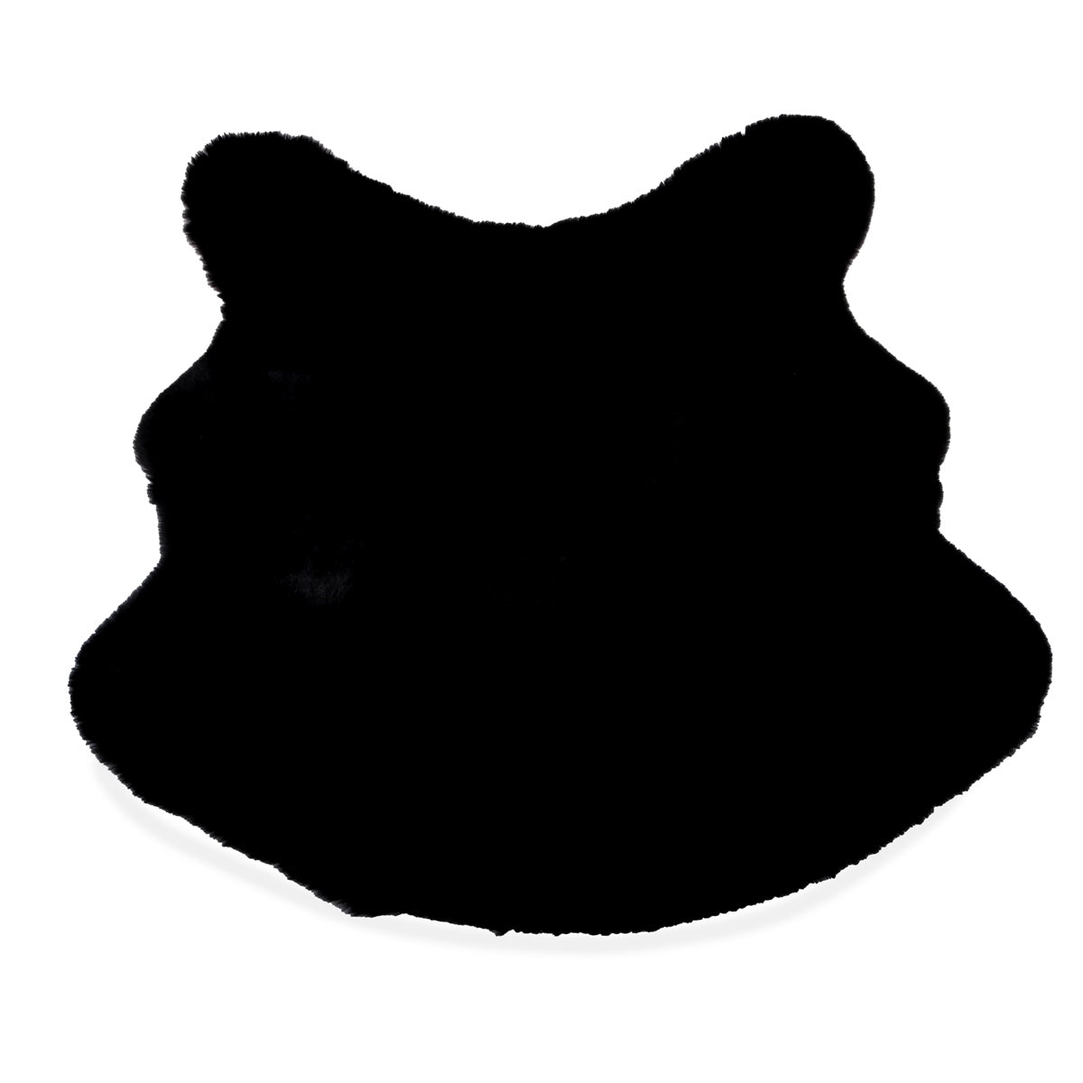 Fellteppich Kunstfell Schwarz 60 x 90 cm – Flauschiger Teppich für Wohnbereich & Schlafzimmer