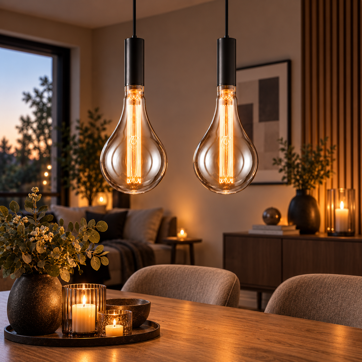 LED-Glühbirne 30,5 cm E27 – 2,5 W – Dekorative LED Lampe mit E27 Fassung & 6 m Kabel