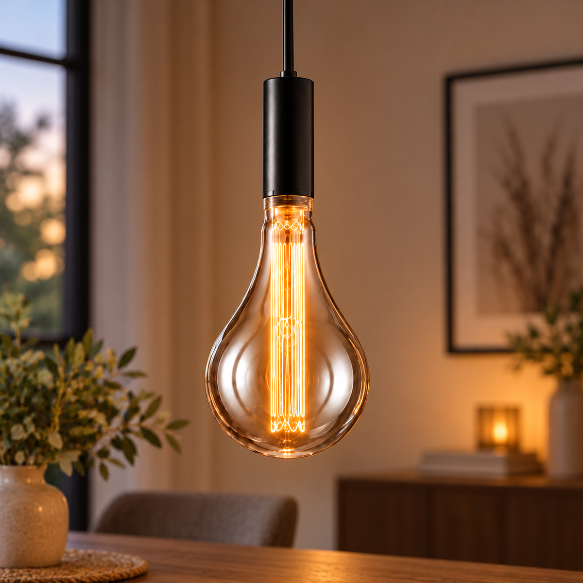 LED-Glühbirne 30,5 cm E27 – 2,5 W – Dekorative LED Lampe mit E27 Fassung & 6 m Kabel