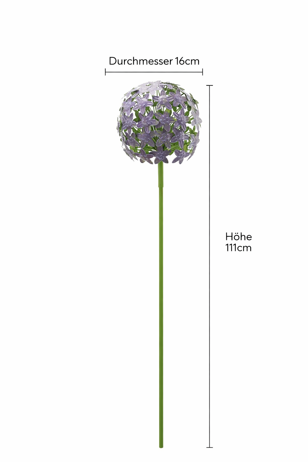 Allium Stecker Metall Gartenstecker Purple in 2Größen wählbar