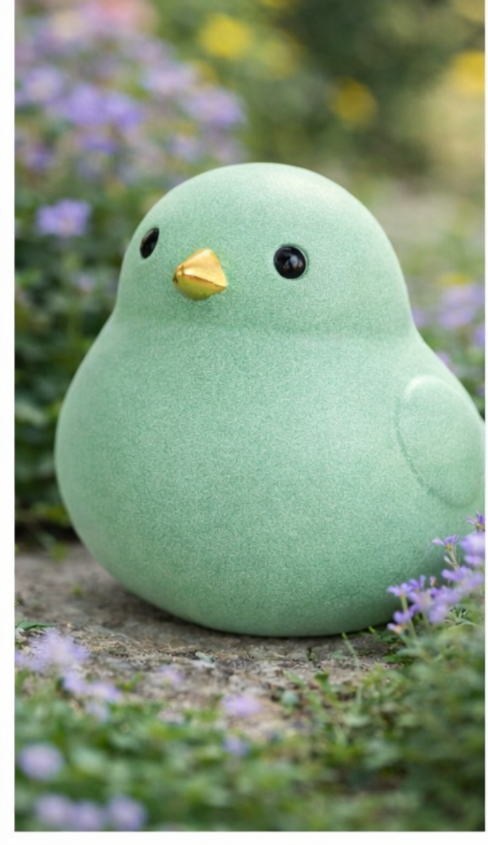 Vogel Keramik Dekofigur H12,5cm+ H18,5cm+H24cm Moderner Dekovogel in mint Wohnraum- & Tischdekoration 3Größen wählbar