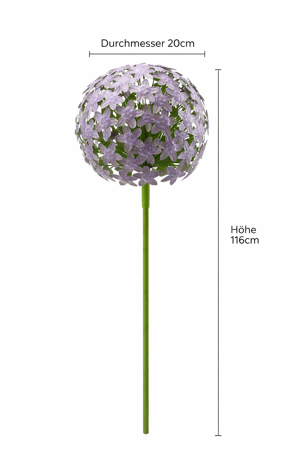 Allium Stecker Metall Gartenstecker Purple in 2Größen wählbar