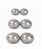 Lade das Bild in den Galerie-Viewer, Schwimmkugel 2fach sort. Silber Ø4cm/Ø6cm/Ø8cm Blüten Porzellan Gartendekoration Schwimmende Deko Kugeln für Teich, Brunnen &amp; Wasserschalen Elegante Garten Deko 3Größen wählbar
