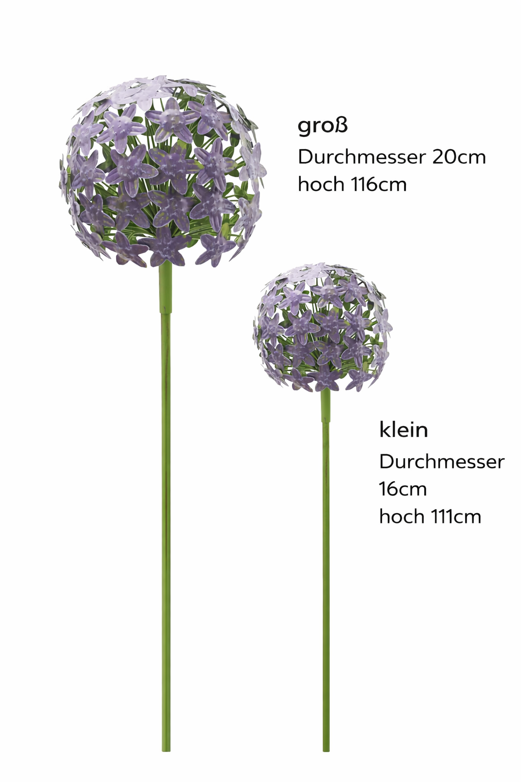 Allium-Stecker Metall purple 2erSet