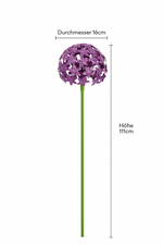 Lade das Bild in den Galerie-Viewer, Allium Stecker Metall Gartenstecker lila in 2Größen wählbar
