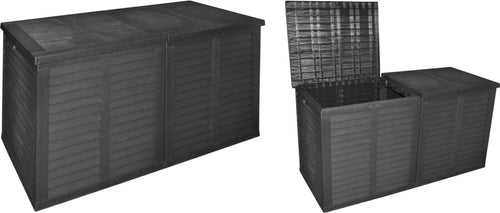 Auflagenbox XXL Kissenbox 750 Liter Gartenkissen 155x66x80cm Gartenbox anthrazit
