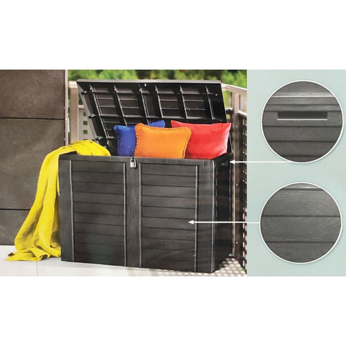 Auflagenbox Kissenbox 170 Liter Gartenkissen 75x44x43cm Gartenbox anthrazit