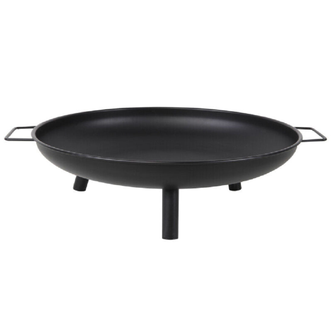 Feuerschale Griff 3 Standfüße Stahl Lagerfeuer Feuerstelle Holzfeuerschale Ø 58cm schwarz