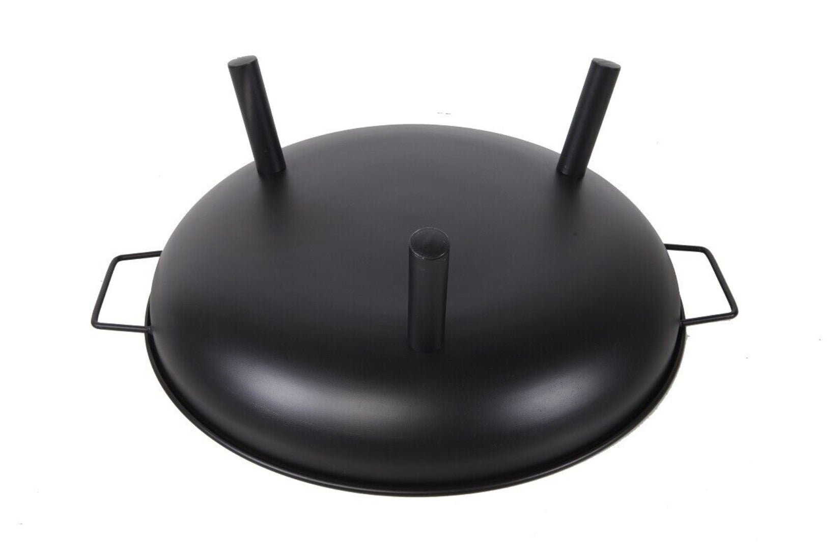 Feuerschale Griff 3 Standfüße Stahl Lagerfeuer Feuerstelle Holzfeuerschale Ø 58cm schwarz
