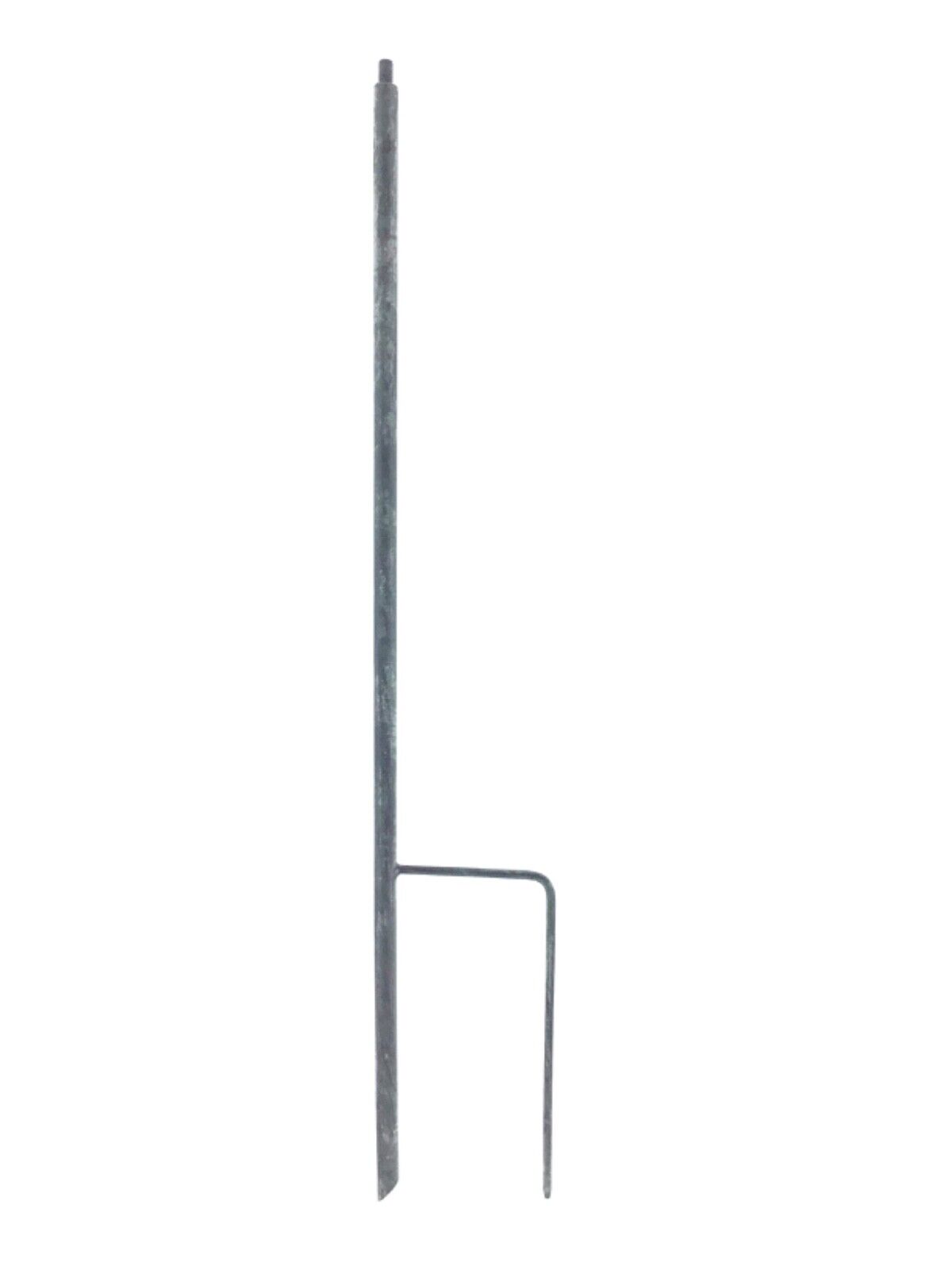 Hirtenstab Metallstab Laternenhalter grau-grün 45x3cm H145cm Schäferhaken Gartenstab