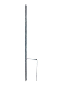 Hirtenstab Metallstab Laternenhalter grau-grün 45x3cm H145cm Schäferhaken Gartenstab