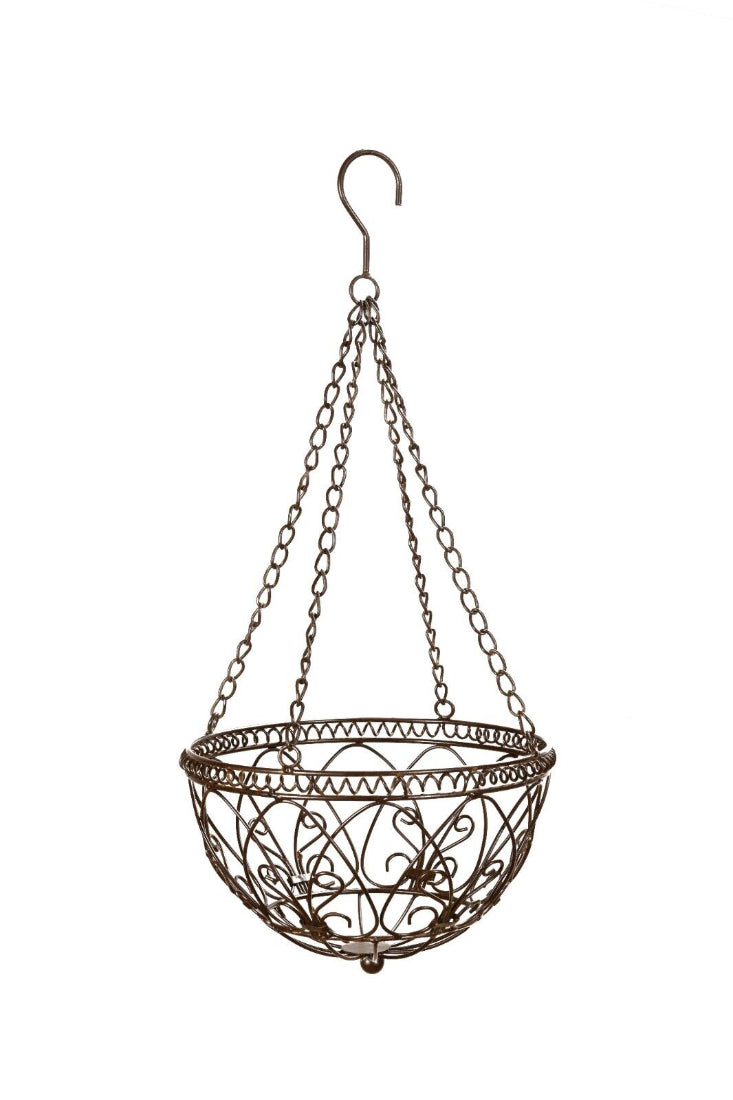 Hängeampel mit Kette Hängekorb Metallampel Blumenampel Pflanzkorb Ø25cm L63,5cm