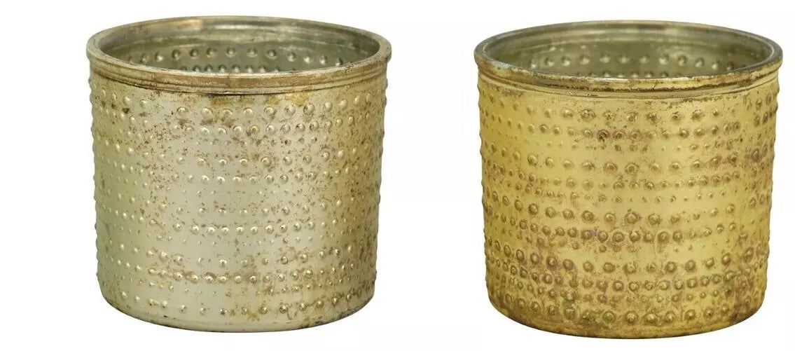 Windlicht Glas Kerzenhalter 2Fb. sortiert Ø9cm H8cm