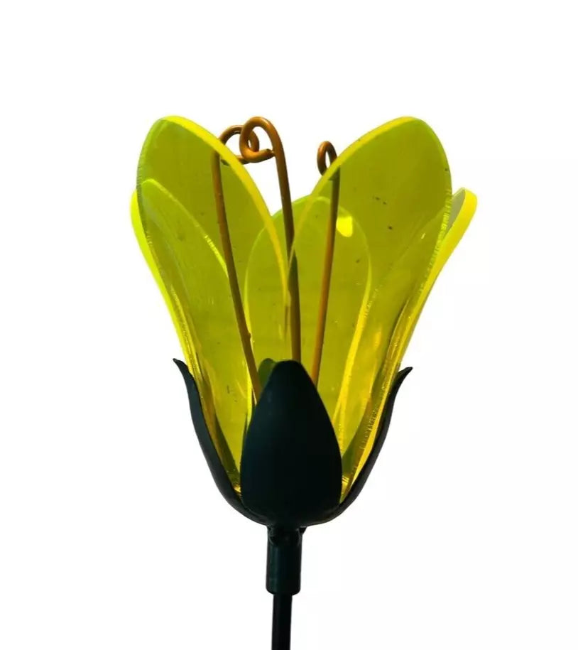 Sonnenfänger Blume am Swingstab Gartenstecker Ø8cm H90cm gelb Stecker Garten