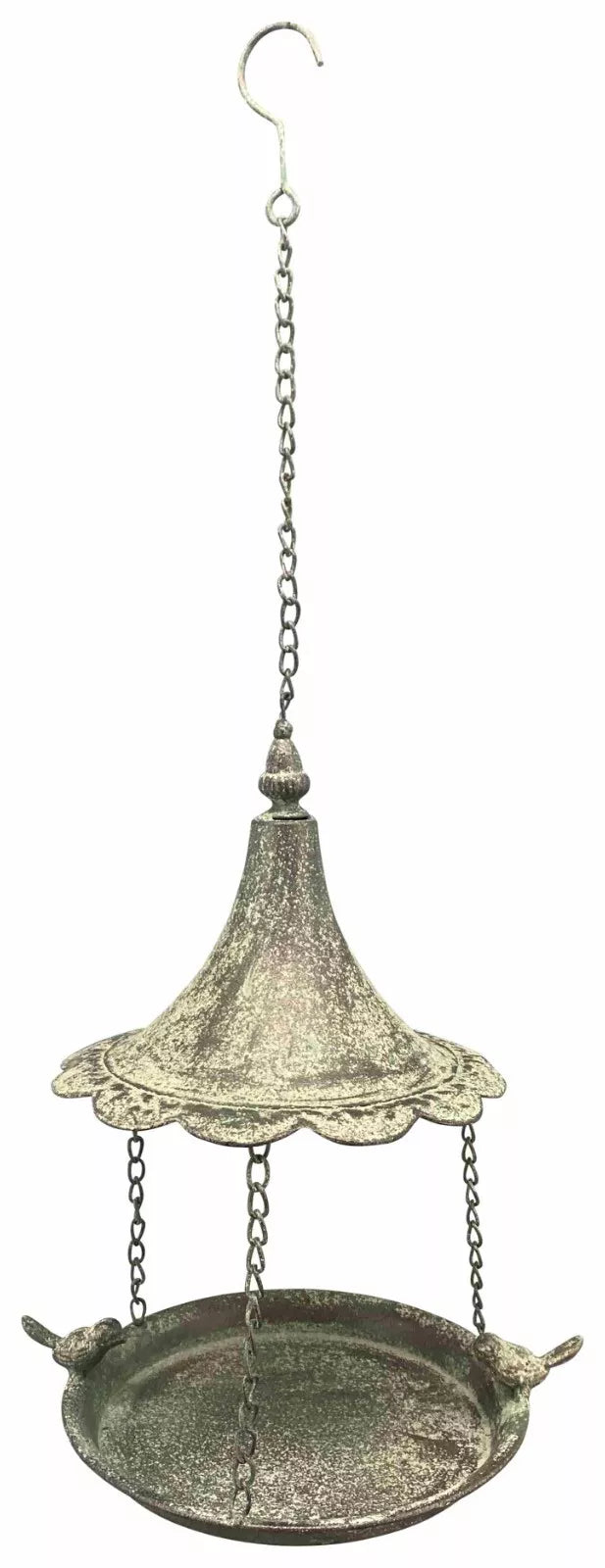Vogeltränke Vogelbad hängend Metall 25x20cm H37cm Futterstelle Futterschale Garten
