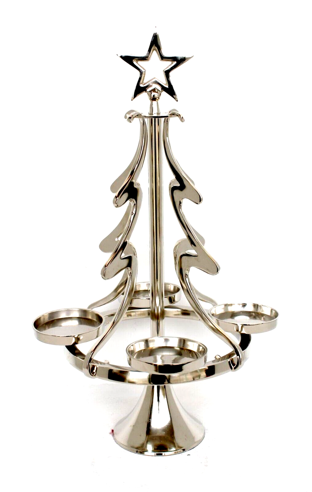 Alu Tannenbaum für 4 Gläser 37cm Weihnachtenten Tanne