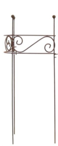 Staudenhalter Staudenbinder halbrund 38x15xH78cm Pflanzenstütze Metall rost