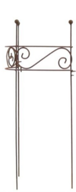 Lade das Bild in den Galerie-Viewer, Staudenhalter Staudenbinder halbrund 38x15xH78cm Pflanzenstütze Metall rost

