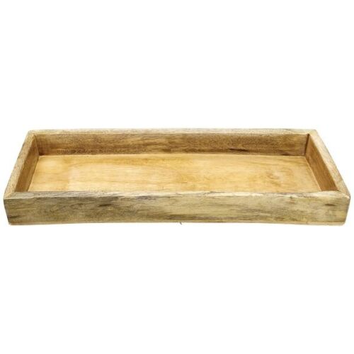 Tablett Dost Holz natur 34x12cm H4cm Serviertablett Holztablett