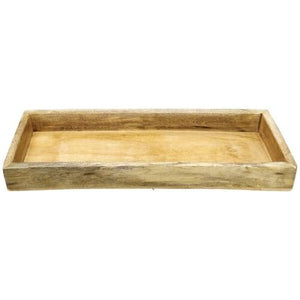 Tablett Dost Holz natur 34x12cm H4cm Serviertablett Holztablett