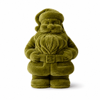 Weihnachtsmann Santa Nikolaus grün beflockt H30cm+H40cm+H50cm Skulptur Poly Weihnachten Figur 3Größen wählbar