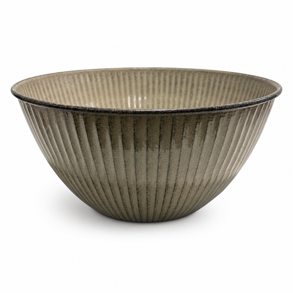 Schale Metall lackiert sand Ø44,5cm H21cm Wasserwanne Miniteich Teichwanne Pflanzschale