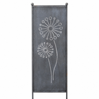 Stele Pusteblume grau Metall in 3 Größen