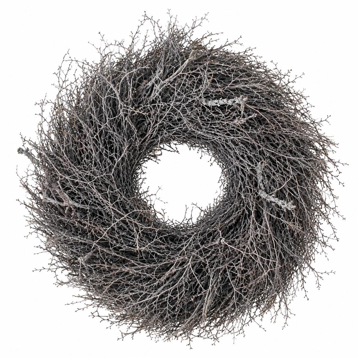 Iron Busch Kranz 35 cm in Anthrazit – Dekorativer Herbstkranz aus Naturmaterial – Türkranz, Wandkranz & Tischdeko – Herbstliche Dekoration