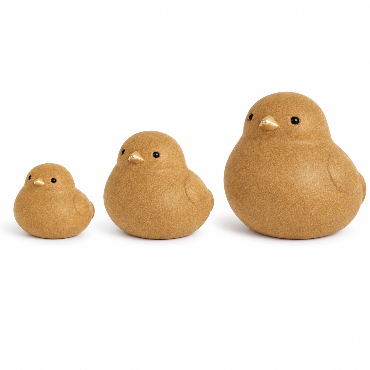 Vogel Keramik Dekofigur H12,5cm+ h18,5cm+H24cm Moderner Dekovogel in hellgrün – Wohnraum- & Tischdekoration 3Größen wählbar