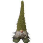 Gnom Lilian grün aus Filz – Wichtel Figur & Skulptur für Herbstdeko, H37 & 50 cm 2Größen wählbar