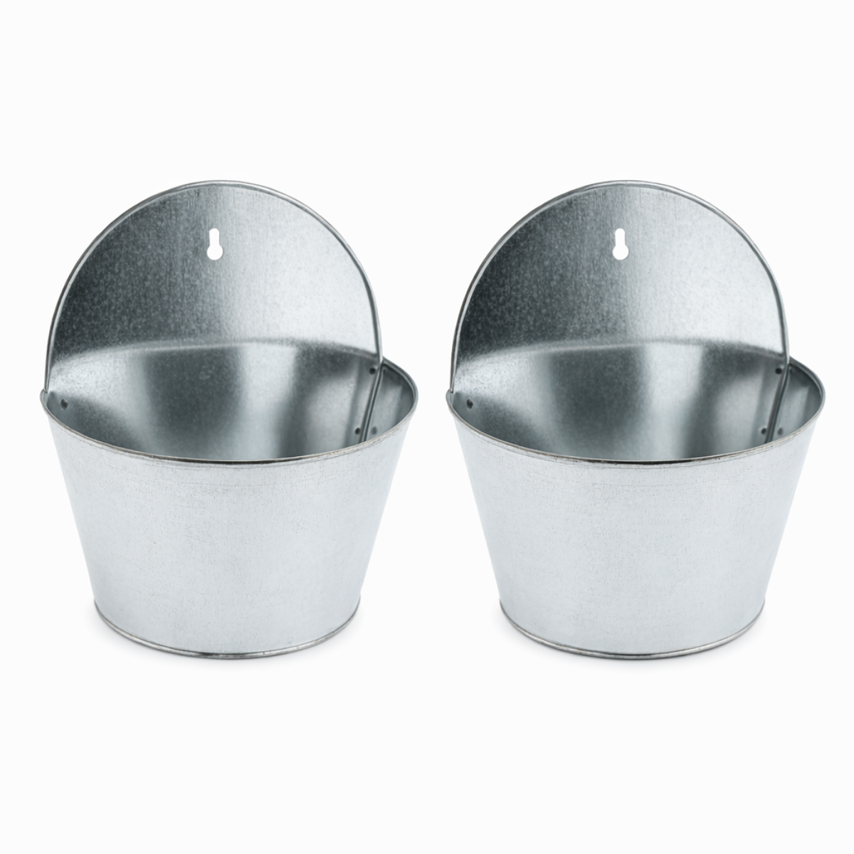 Zink Wandampel Wandtopf 2erSet Metall Pflanzgefäß 19x105cm H11,5/20cmcm