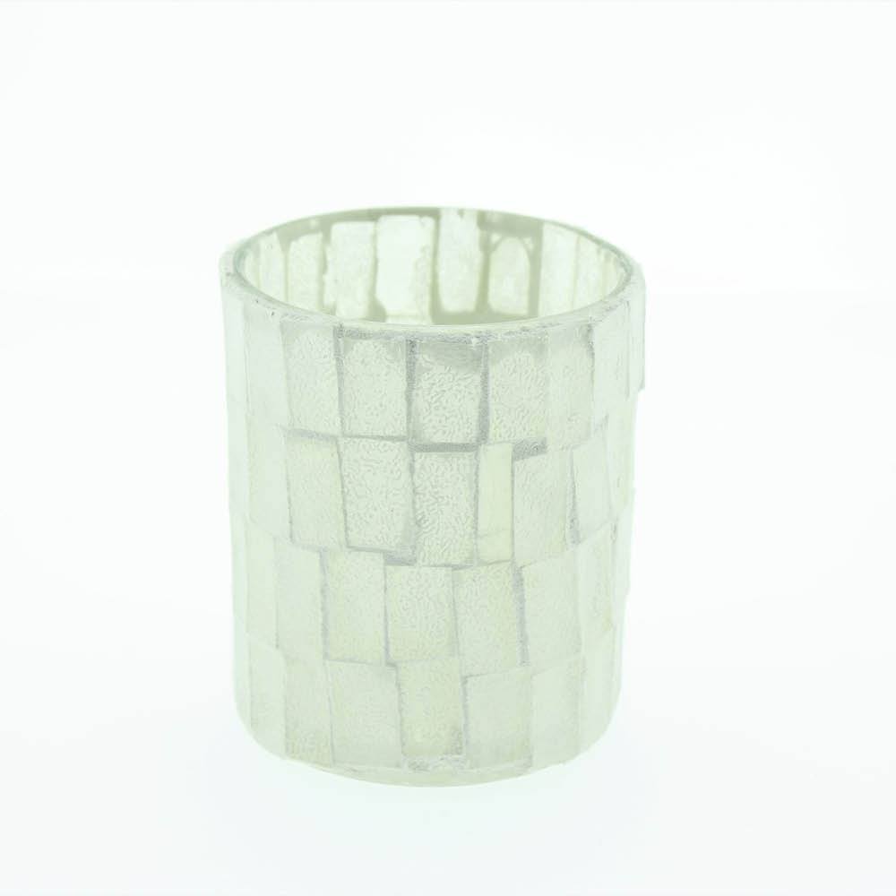 Windlicht LUMI Glas creme