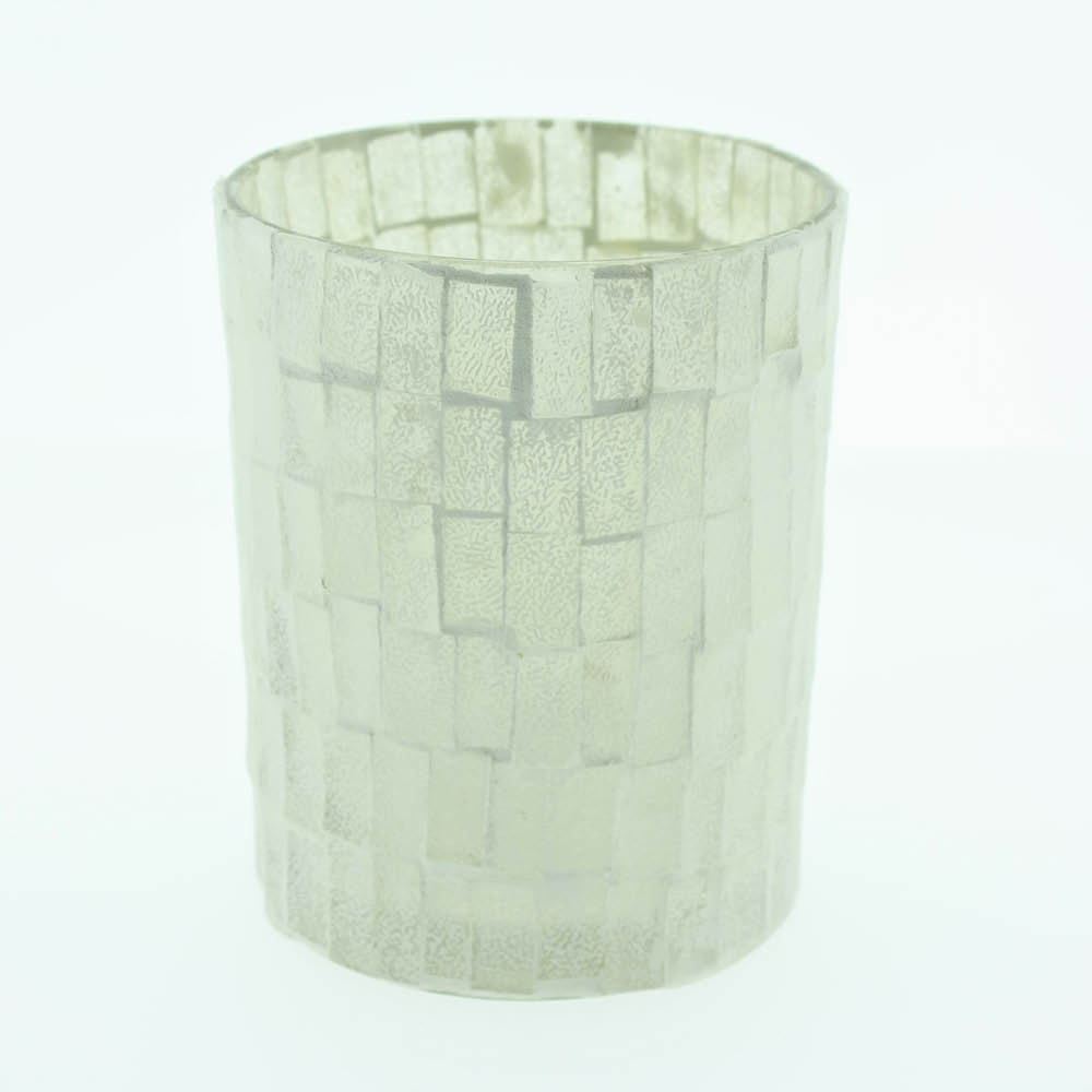 Windlicht LUMI Glas creme