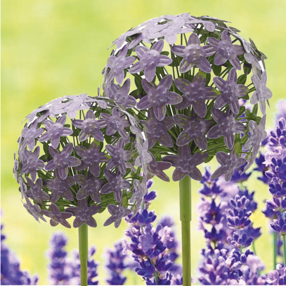 Allium-Stecker Metall purple 2erSet
