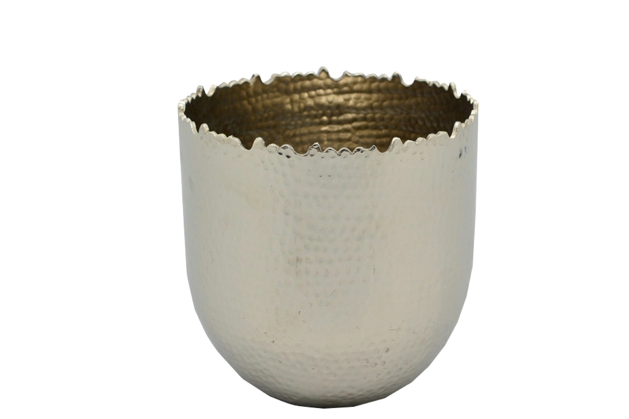 Übertopf rund SuArt Edelstahl silber Ø11 cm + 13 cm