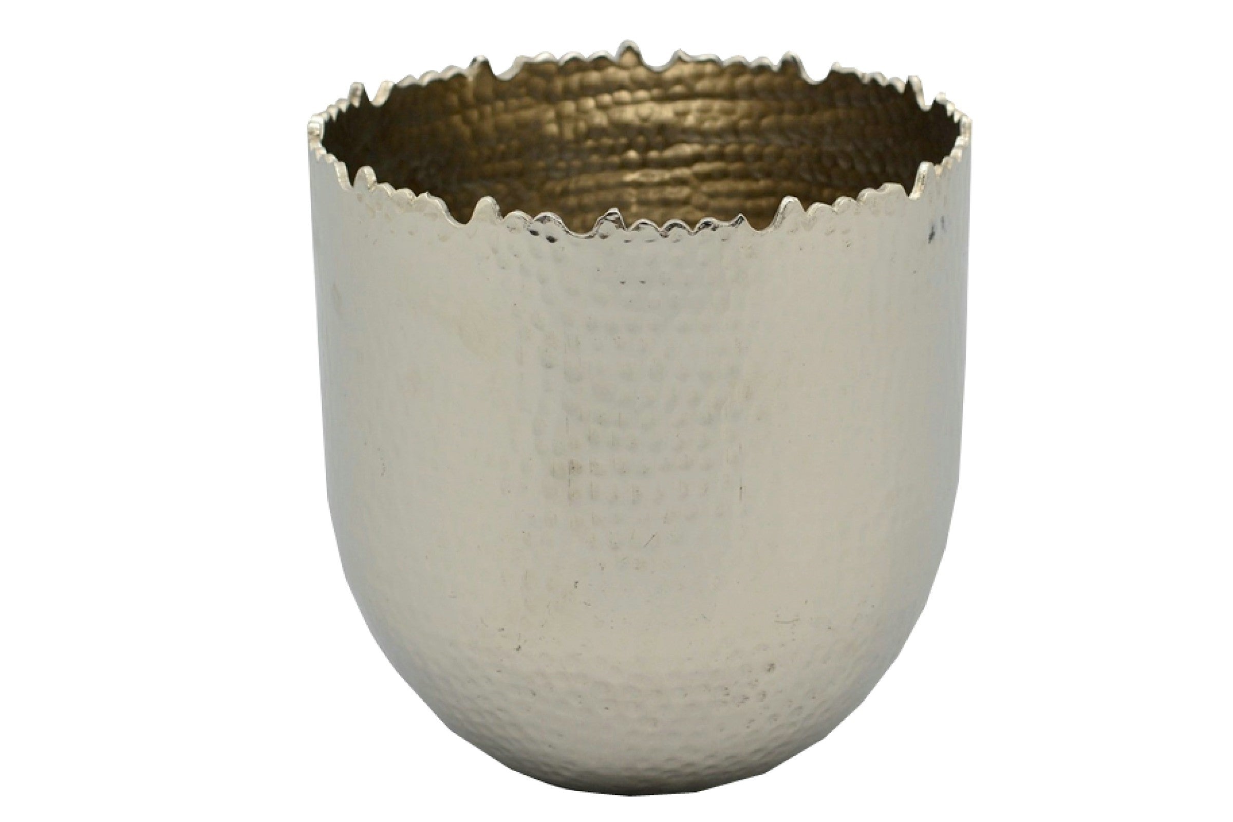 Übertopf rund SuArt Edelstahl silber Ø11 cm + 13 cm
