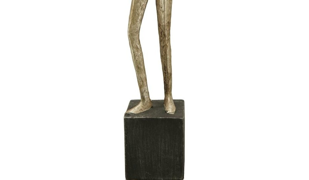 Skulptur Art Woman silber Polyresin H47 cm