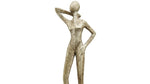Lade das Bild in den Galerie-Viewer, Skulptur Art Woman silber Polyresin H47 cm
