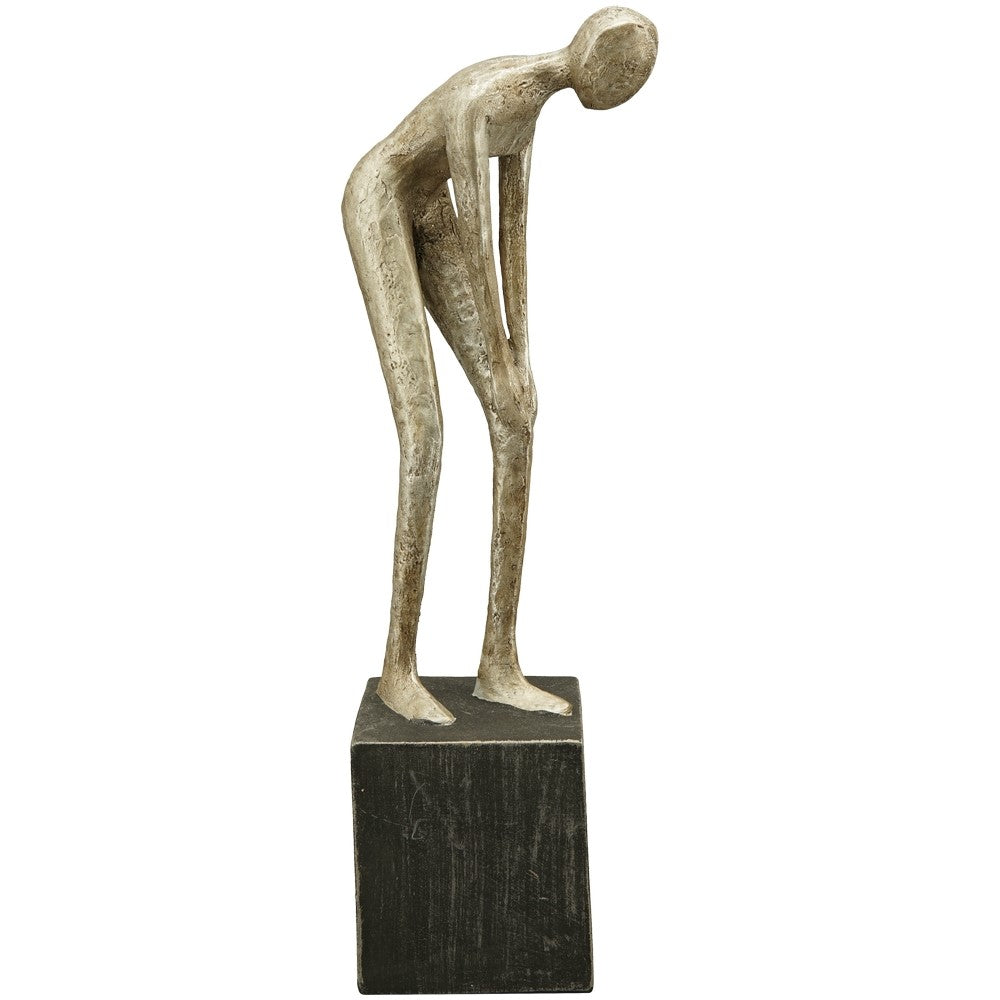 Skulptur Art Men silber Polyresin H41 cm