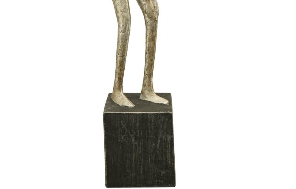 Skulptur Art Men silber Polyresin H41 cm