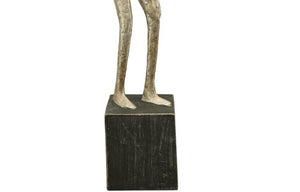 Skulptur Art Men silber Polyresin H41 cm