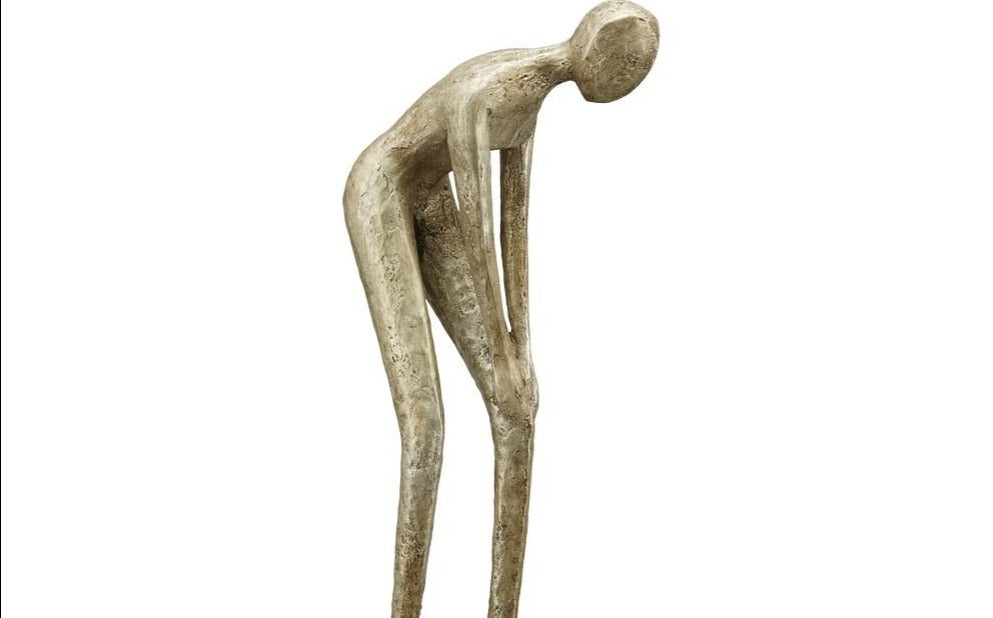 Skulptur Art Men silber Polyresin H41 cm