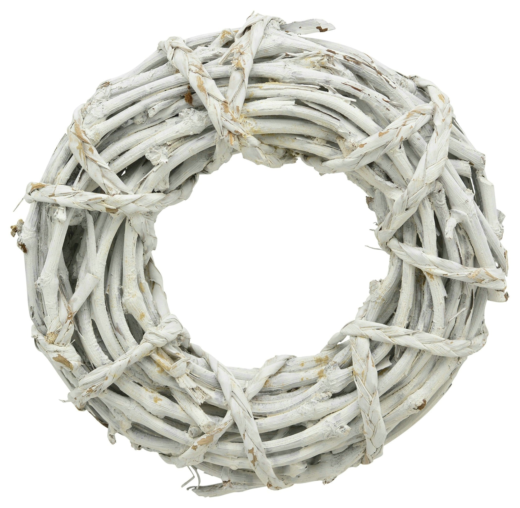 Kranz Türkranz Rattan 2er Set weiß Naturmaterial Ø25 cm H8cm
