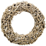 Lade das Bild in den Galerie-Viewer, Türkranz grau/weiß gewischt Rattan Kranz Ø22 - 40cm 3Größen wählbar
